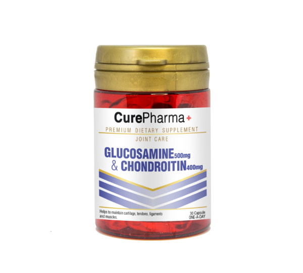 CurePharma CPJ02 Glucosamine 500mg & Chondroitin 400mg Capsules