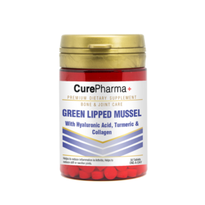 CurePharma CPJ04 Green Lipped Mussel + Hyaluronic Acid, Turmeric & Collagen 300mg Tablet
