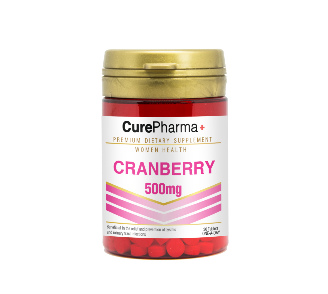 CurePharma Cranberry 500mg 30 Tablets CurePharma Pharmaceuticals and